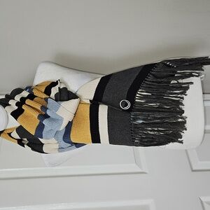 Fordays Sustainable Recycled Varigated Scarf in Blue Multi Made in Peru OS